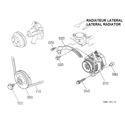 DESPIECE ALTERNADOR KUBOTA Z482