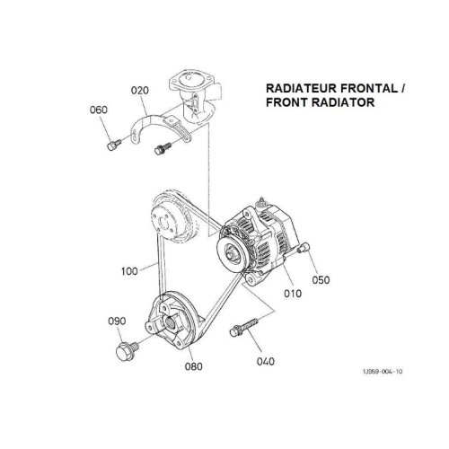 DESPIECE ALTERNADOR KUBOTA Z482