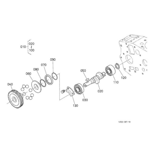DESPIECE ARBOL DE LEVAS KUBOTA Z482