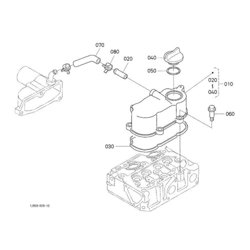 DESPIECE TAPA BALANCINES KUBOTA Z482E