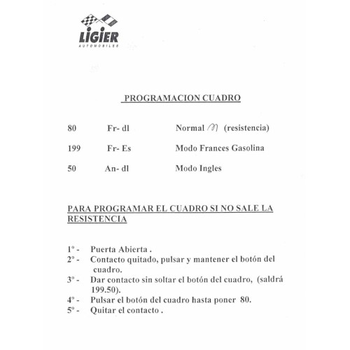 CAMBIO DE GASOLINA A GASOIL EN EL CUADRO MC