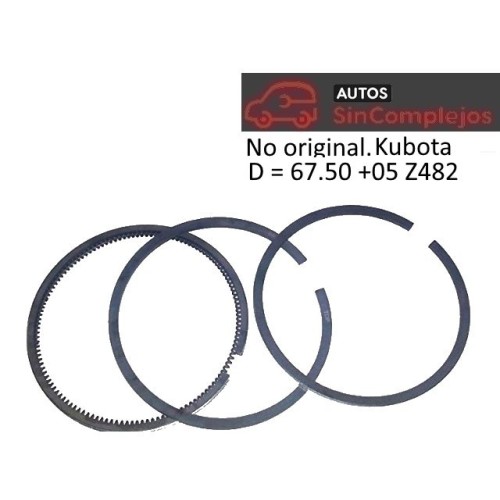 JUEGO SEGMENTOS KUBOTA Z482. D67.50. +.05. NO ORIGINAL. 168512109