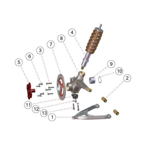 DESPIECE DE TREN DELANTERO AIXAM 2016 /2020