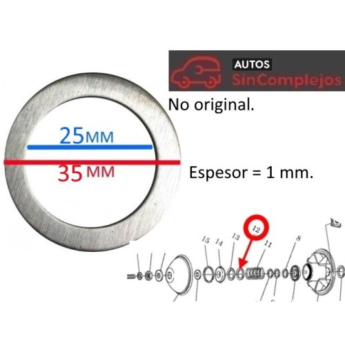ARANDELA DE AJUSTE DE VARIADOR DE MOTOR 1 MM. NO ORIGINAL. 0780352