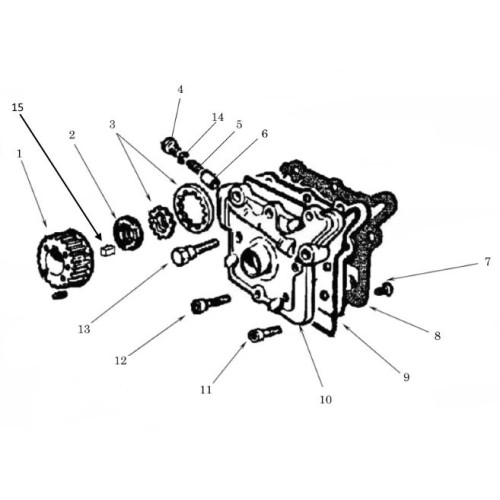 DESPIECE DE LA BOMBA DE ACEITE LOMBARDINI LDW502