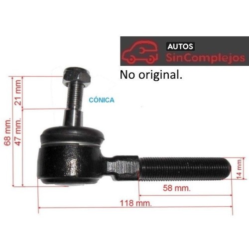 RÓTULA DIRECCIÓN CÓNICA Ø 14 MM