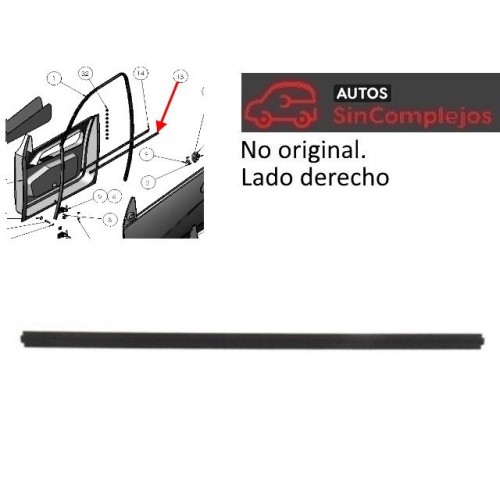 DESLIZACRISTAL DERECHO LIGIER X TOO. NO ORIGINAL. 0072159