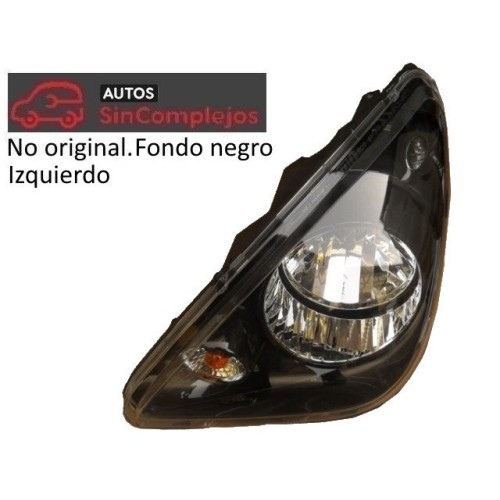 FARO DELANTERO IZQUIERDO AIXAM 2010 FONDO NEGRO. NO ORIGINAL. 8AX003