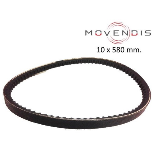 CORREA DE ALTERNADOR 10 x 580 mm.  MOVENDIS. 0112990