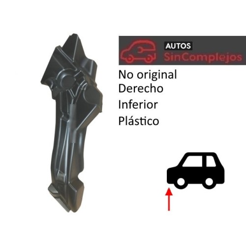 PASO RUEDA INFERIOR DERECHO EN PLÁSTICO ABS