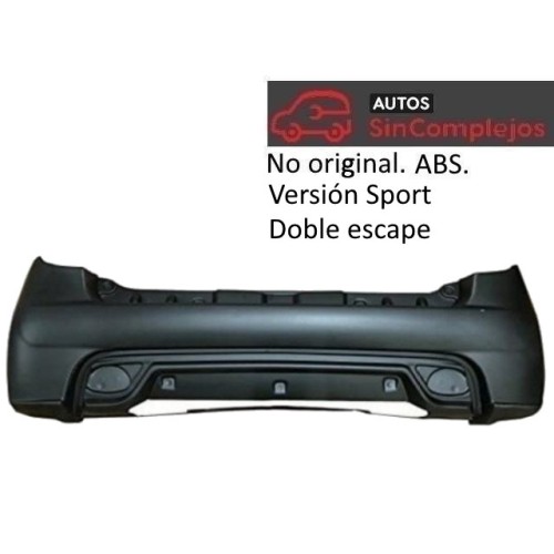 PARAGOLPES TRASERO ABS LIGIER JS50 SPORT. 1407102. DOBLE ESCAPE. NO ORIGINAL