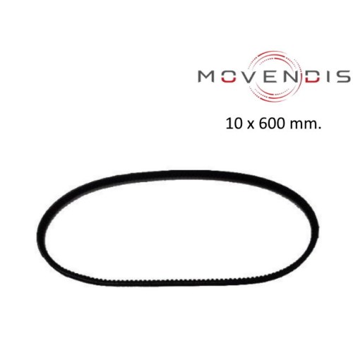 CORREA DE ALTERNADOR 10 x 600 mm. MOVENDIS. 0112957