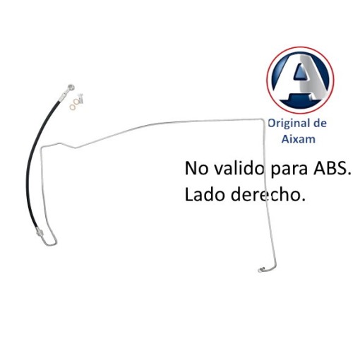 LATIGUILLO DE FRENO DELANTERO DERECHO. AIXAM 2016/20. 620BF019. ORIGINAL. NO ABS