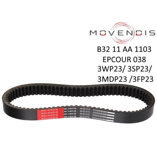 CORREA DE VARIADOR MOVENDIS. B3221AA1103 / 038