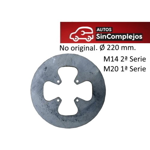 DISCO DE FRENO TRASERO CASALINI. Ø220. NO ORIGINAL. F0040000776