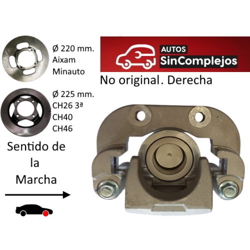 PINZA DE FRENO DELANTERA DERECHA AIXAM / CHATENET / BELLIER . NO ORIGINAL.