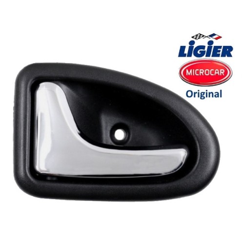 MANETA DE APERTURA INTERIOR LADO IZQUIERDO CROMADO MICROCAR / LIGIER. ORIGINAL. 1007838