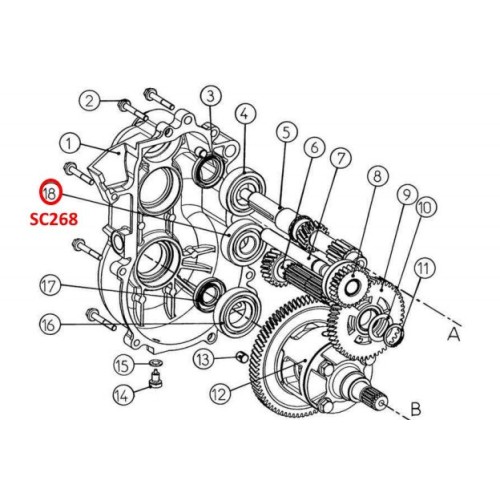 SEMICARTER IZQUIERDO DE CAJA CAMBIO DE AIXAM. ORIGINAL. 3APC29