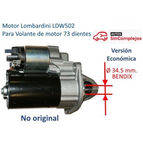 MOTOR DE ARRANQUE  Ø34.5 mm. 73 dientes