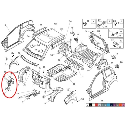 CUBRE FAROS INTERIOR DERECHO ORIGINAL MICROCAR MGO3 / MGO4/5