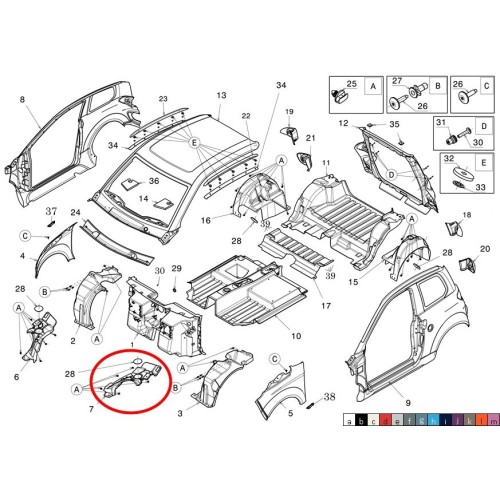 CUBRE FAROS INTERIOR DERECHO ORIGINAL MICROCAR MGO3 / MGO4/5