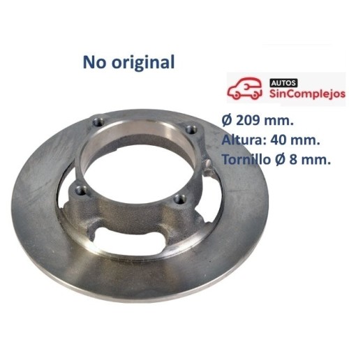 DISCO DE FRENO DELANTERO 209 mm.