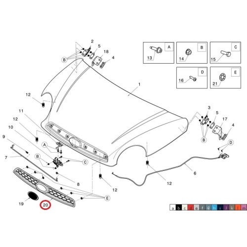 REJILLA CAPO MGO 4/5, DUE 3/5.1409025. Original.